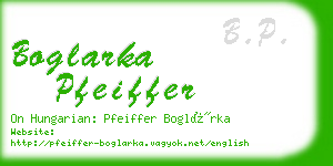 boglarka pfeiffer business card